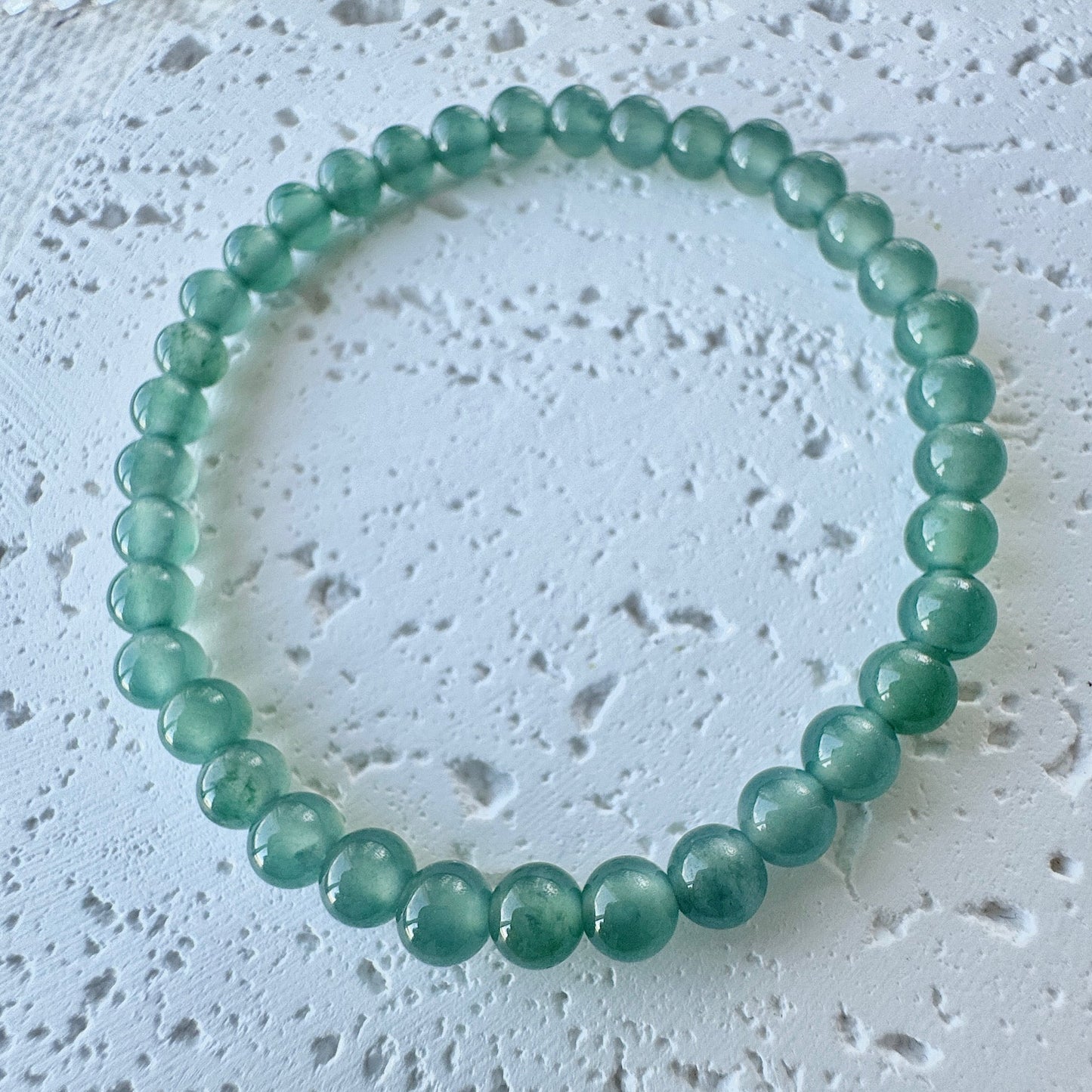 Icy Bluish Green Fine Jadeite Beads Bracelet (c.5mm+)