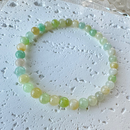 Multi-color Fine Jadeite Beads Bracelet (c.5mm+)