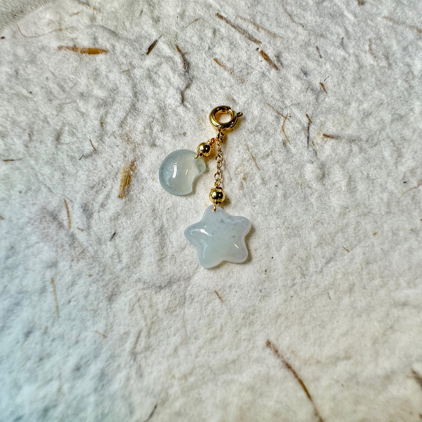 Star & Moon Jadeite Charms