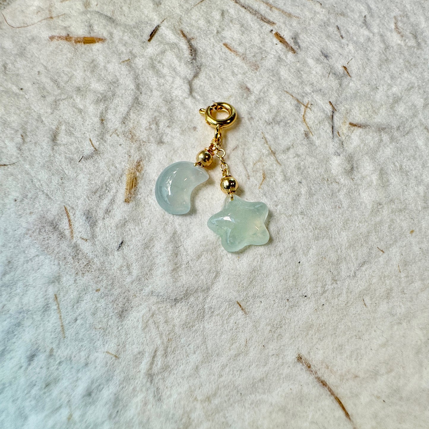 Star & Moon Jadeite Charms