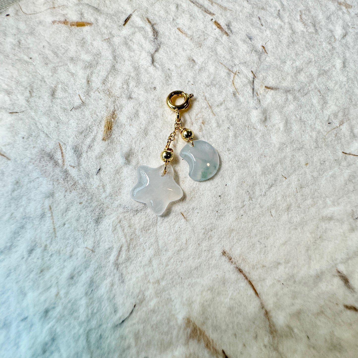 Star & Moon Jadeite Charms