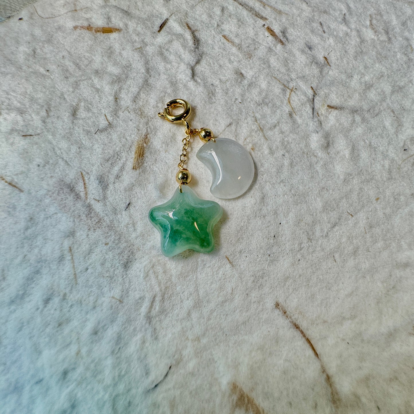 Star & Moon Jadeite Charms