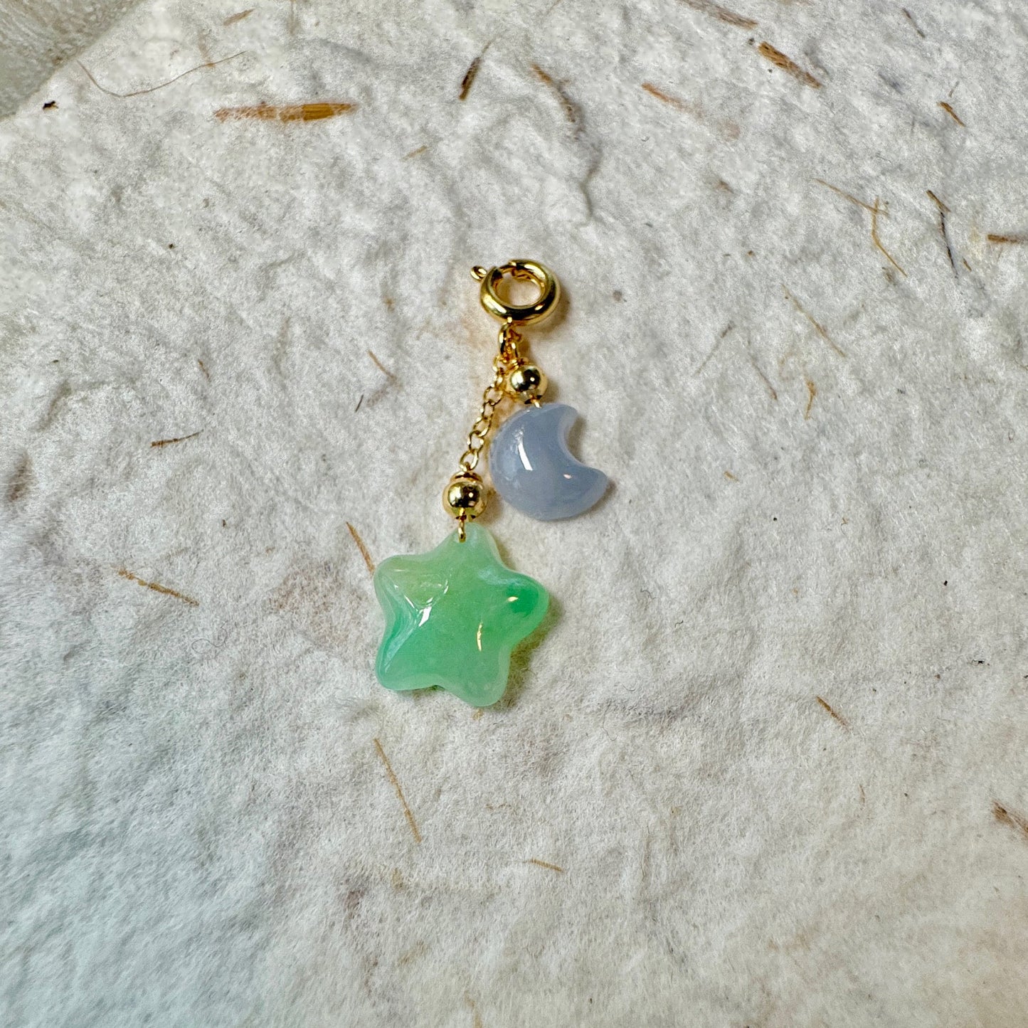 Star & Moon Jadeite Charms