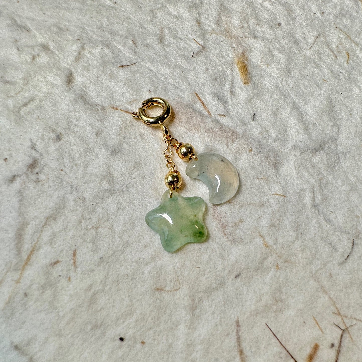Star & Moon Jadeite Charms