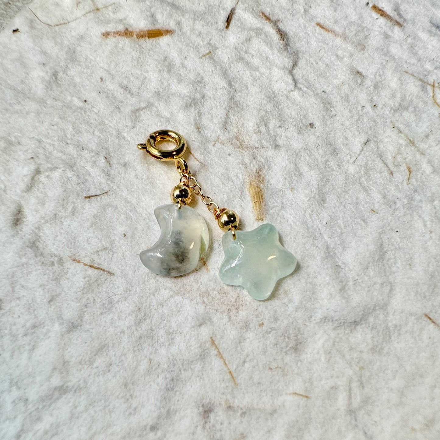 Star & Moon Jadeite Charms