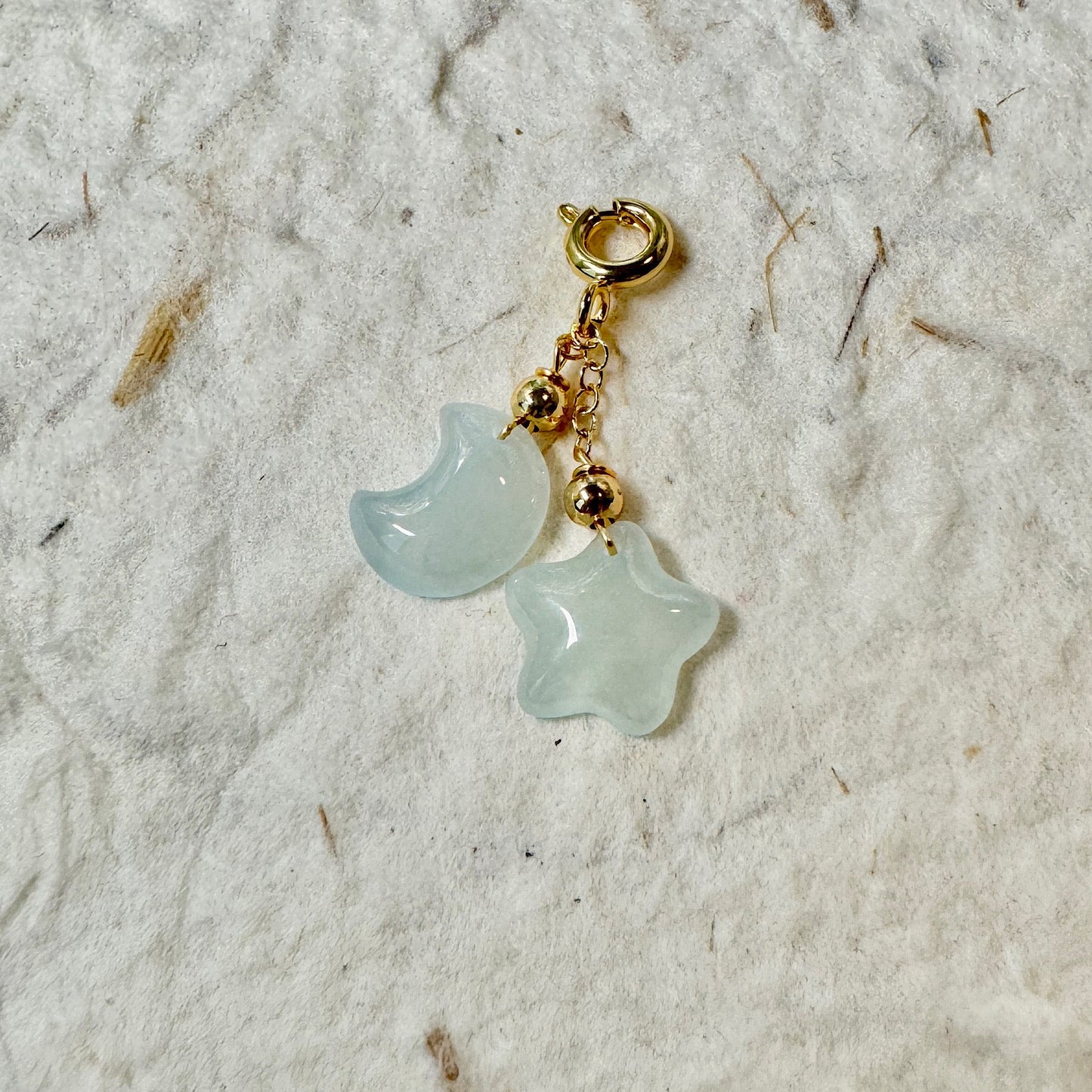 Star & Moon Jadeite Charms