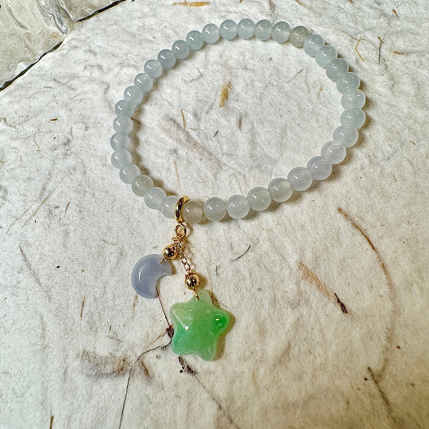 Star & Moon Jadeite Charms