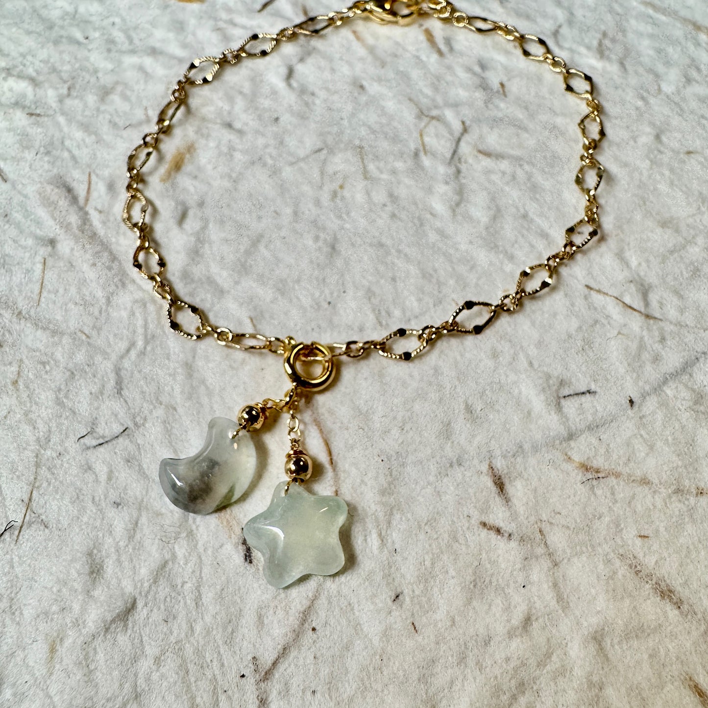 Star & Moon Jadeite Charms