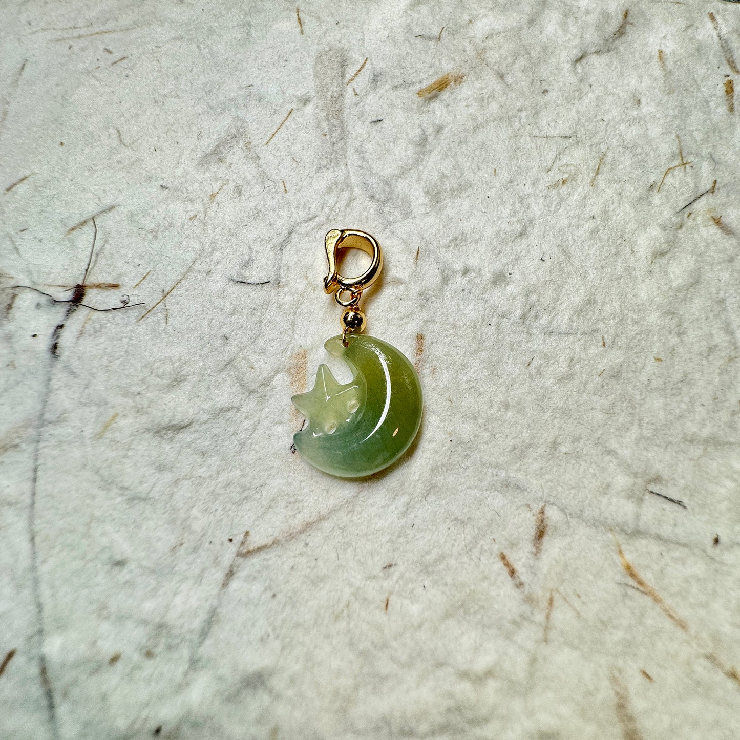Star & Moon Jadeite Charms