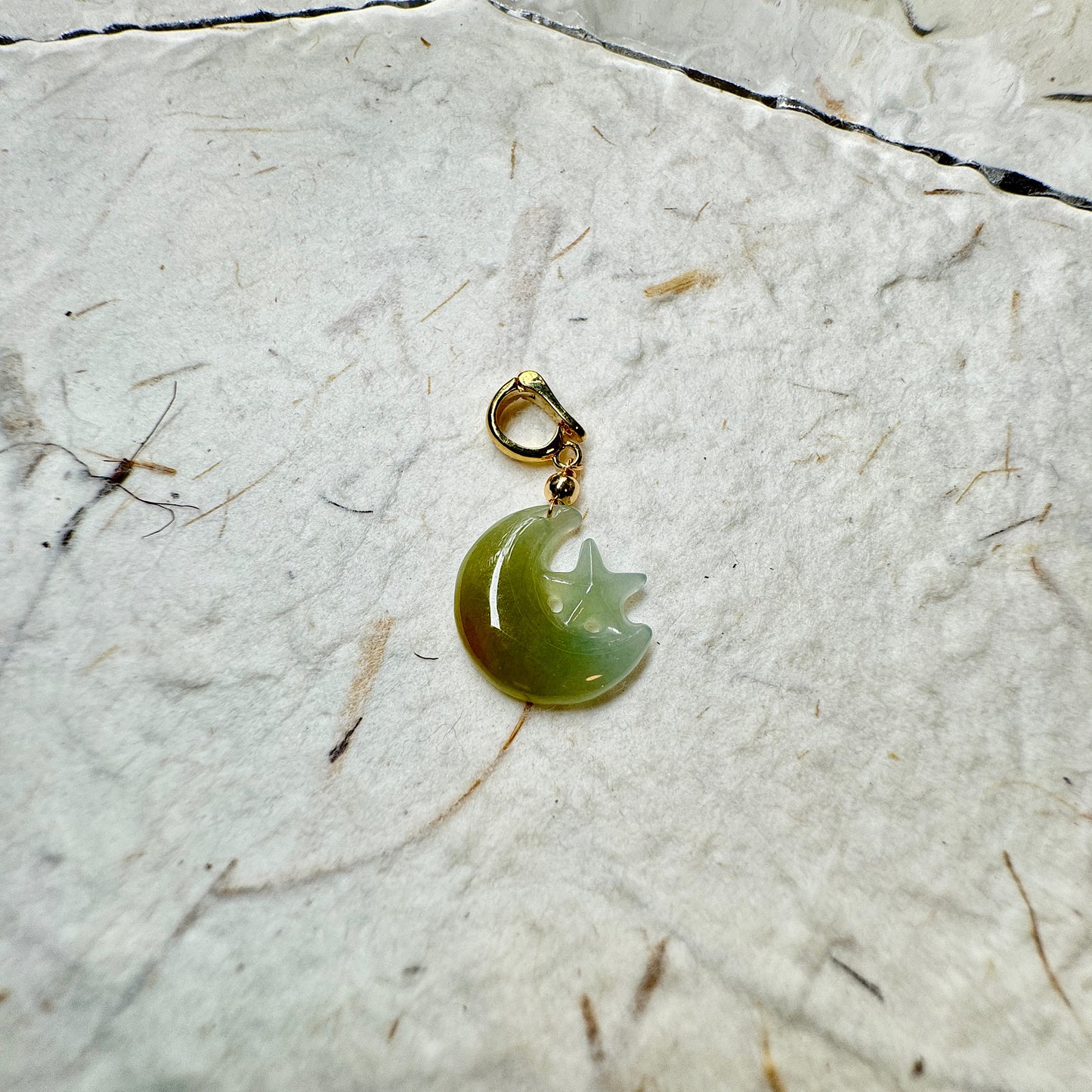 Star & Moon Jadeite Charms