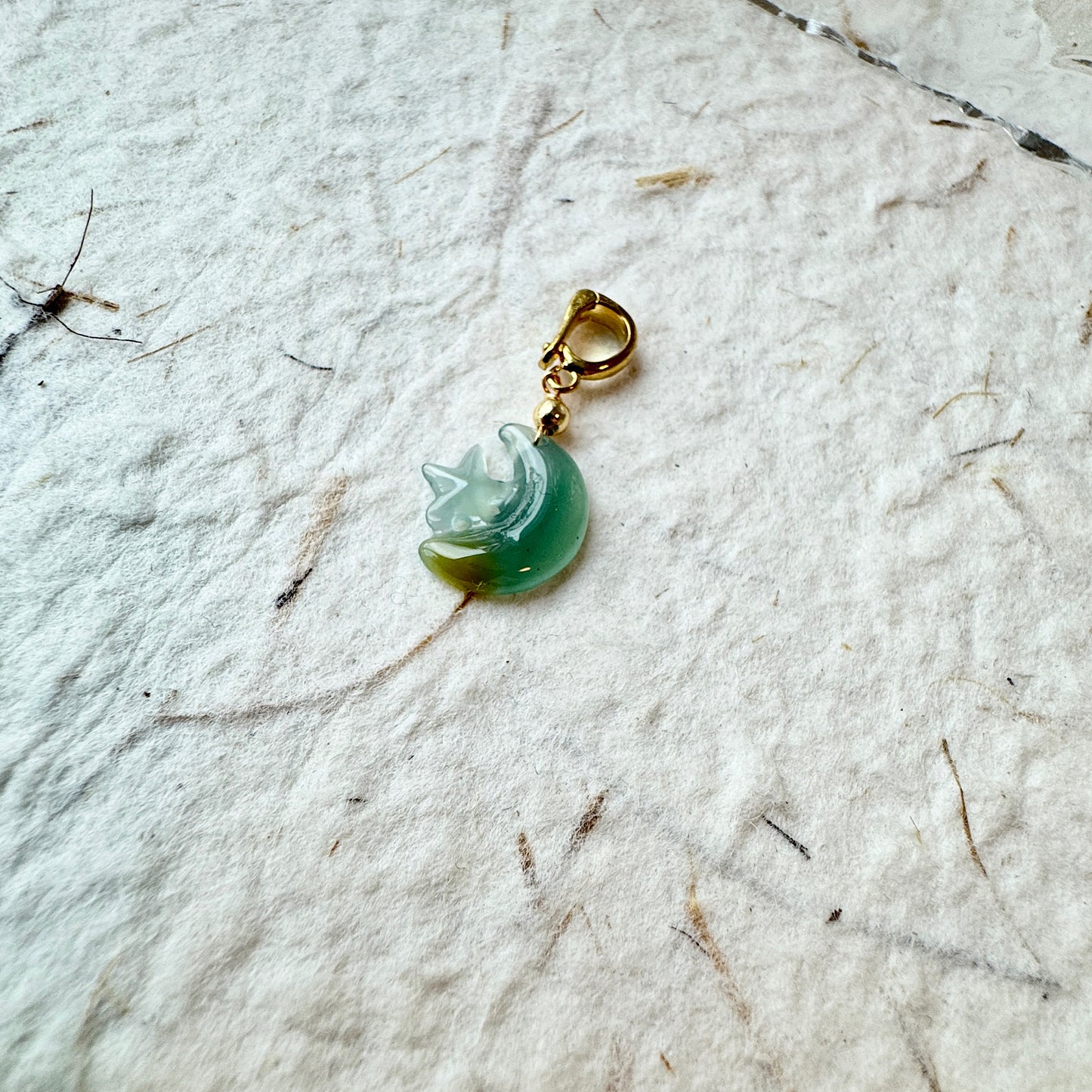 Star & Moon Jadeite Charms