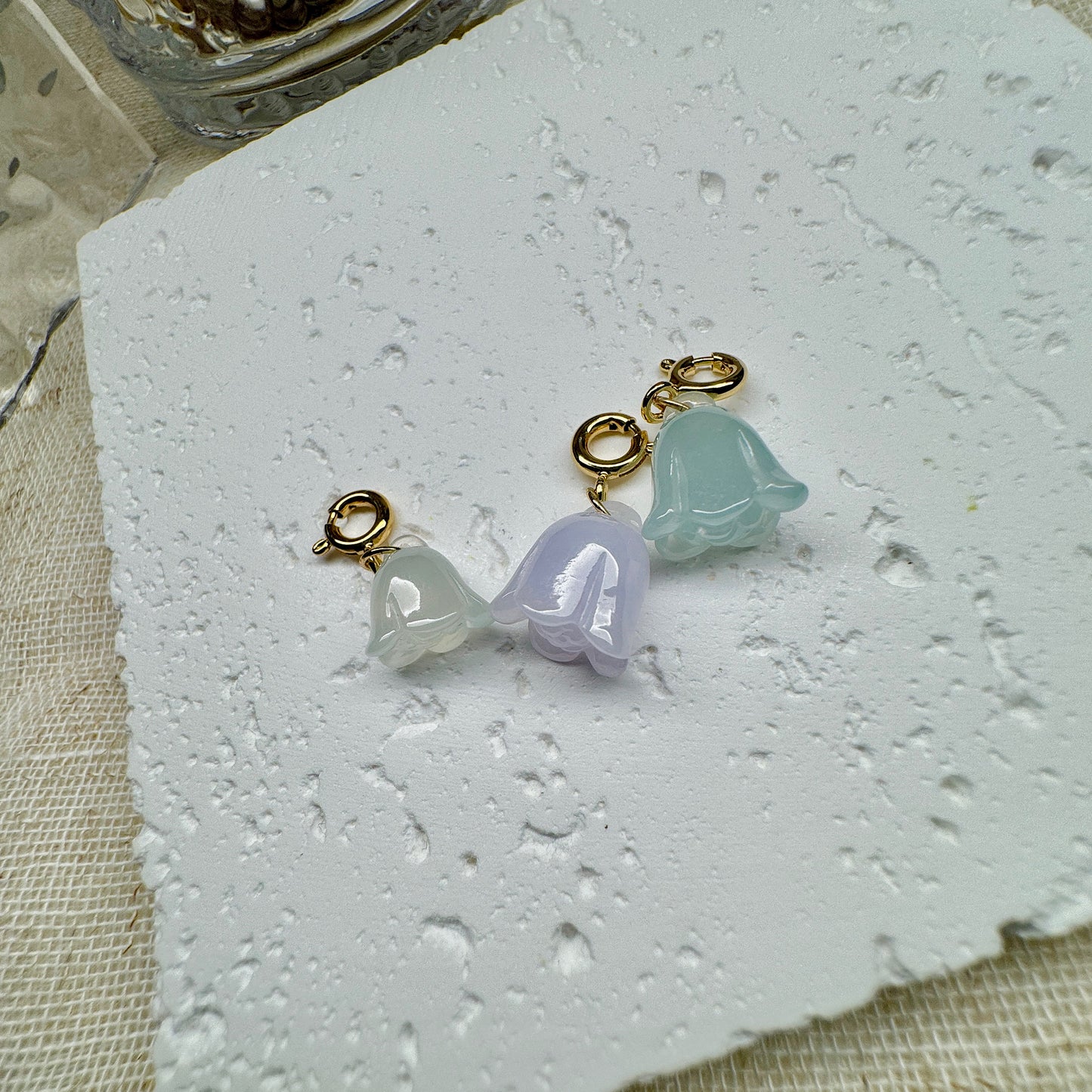 Wild Bluebell Jadeite Charm