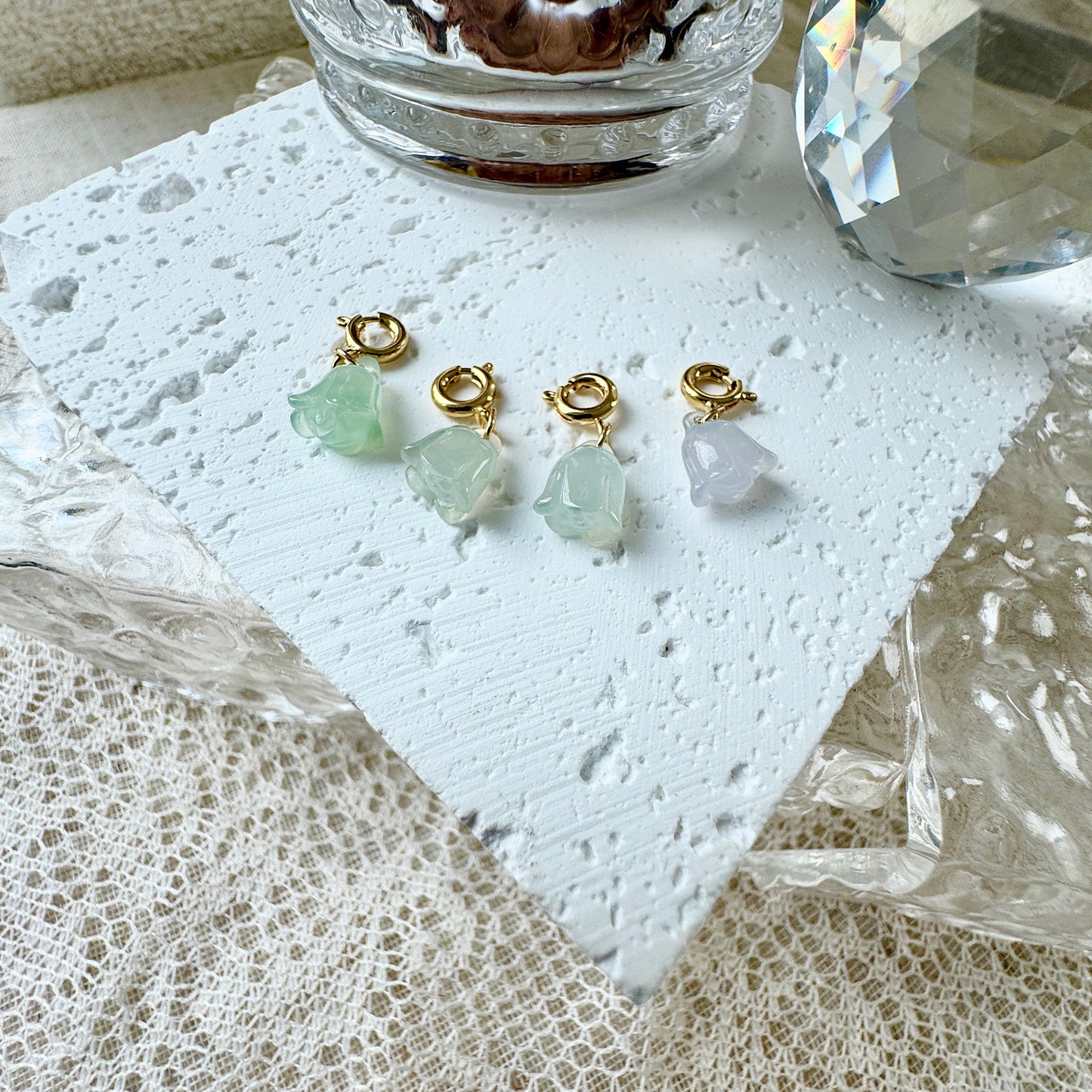 Wild Bluebell Jadeite Charm