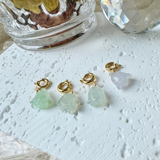 Wild Bluebell Jadeite Charm