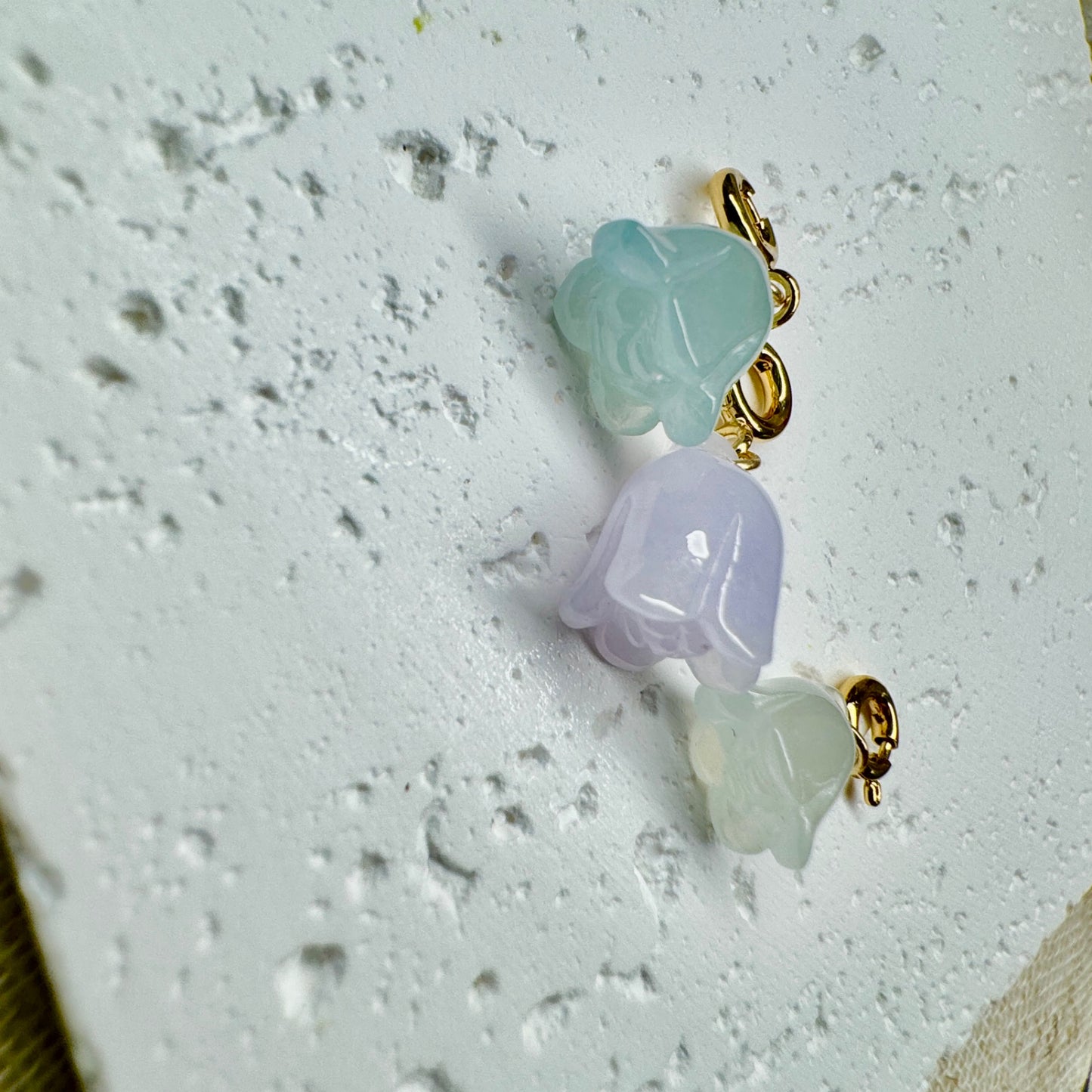 Wild Bluebell Jadeite Charm