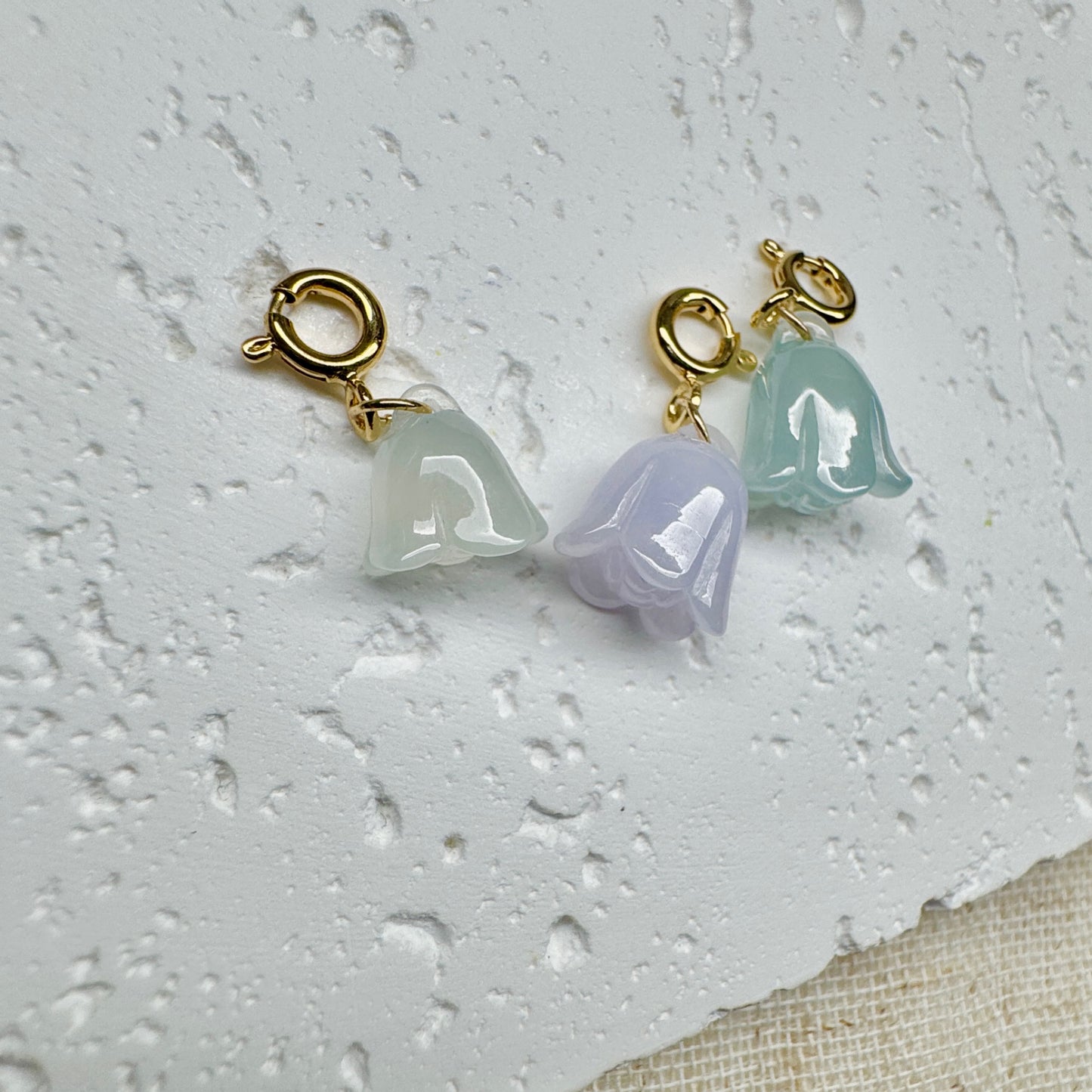 Wild Bluebell Jadeite Charm