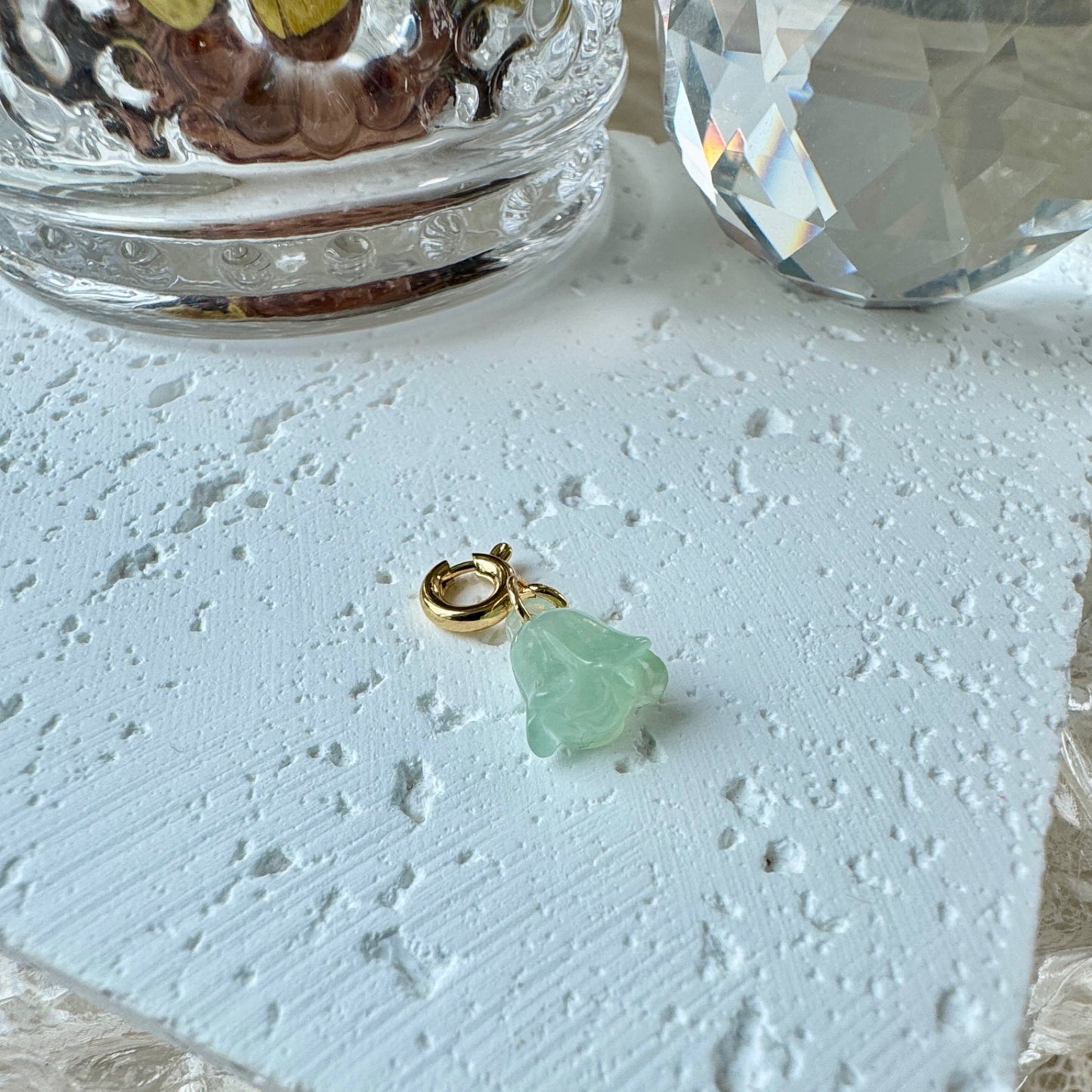 Wild Bluebell Jadeite Charm