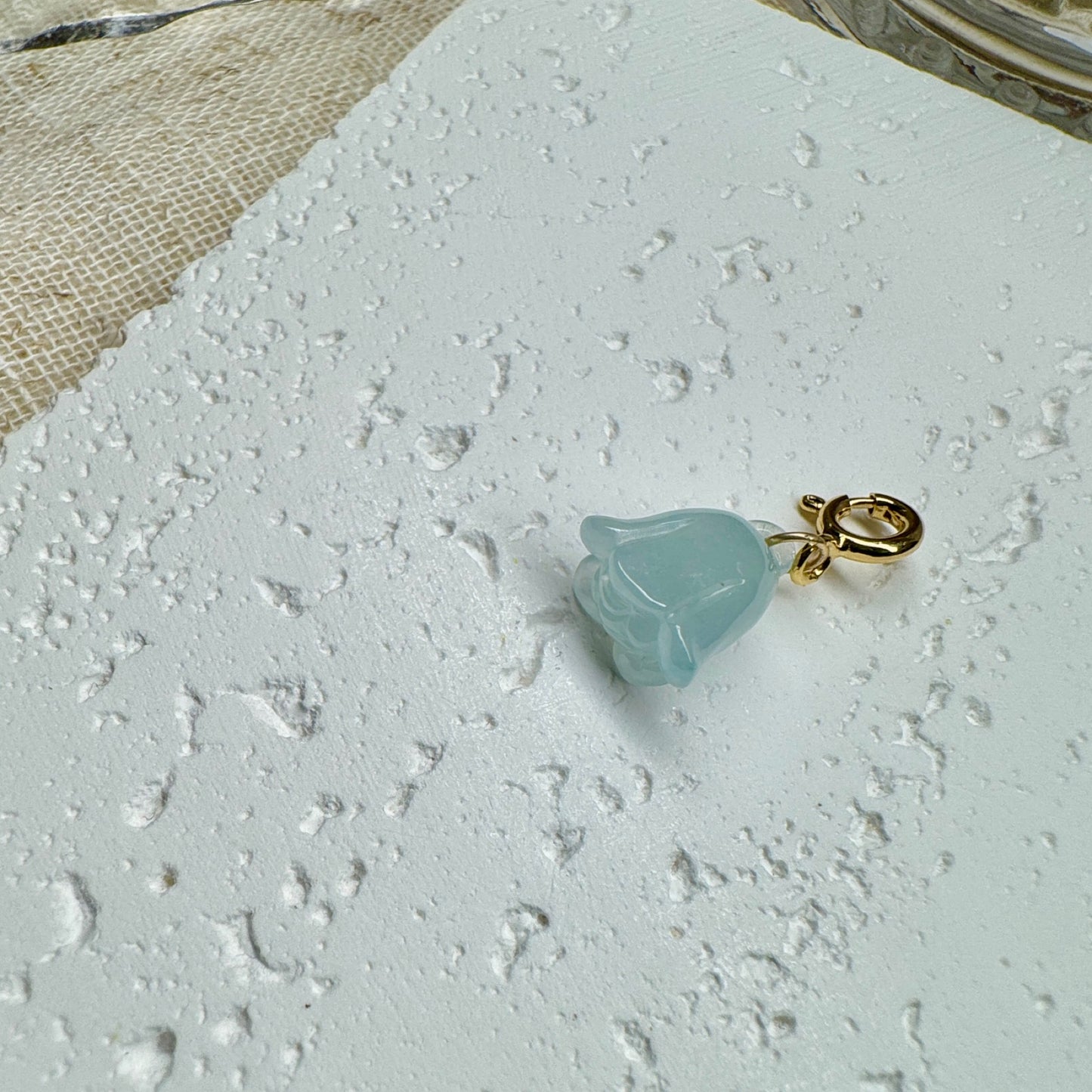 Wild Bluebell Jadeite Charm